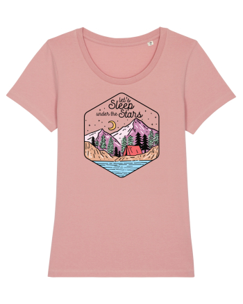 in stil line art - Let us sleep under the stars Canyon Pink