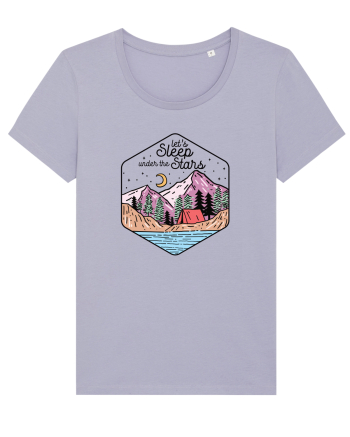 in stil line art - Let us sleep under the stars Lavender