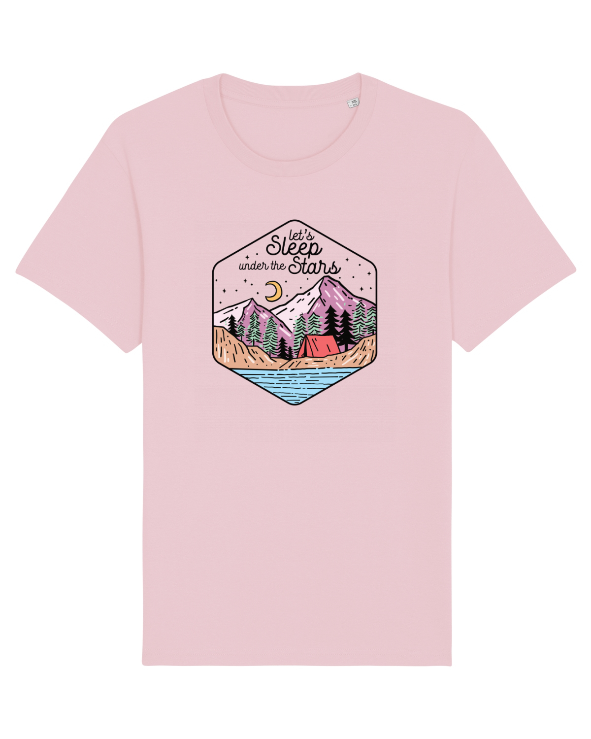 Tricou mânecă scurtă Unisex Rocker Cotton Pink