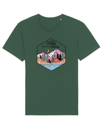 in stil line art - Let us sleep under the stars Bottle Green