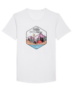 in stil line art - Let us sleep under the stars Tricou mânecă scurtă guler larg Bărbat Skater