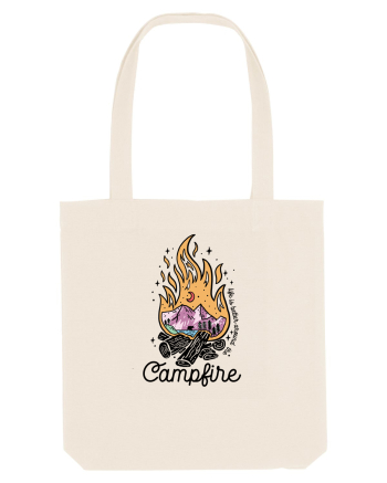 in stil line art - Life is better around the campfire Natural