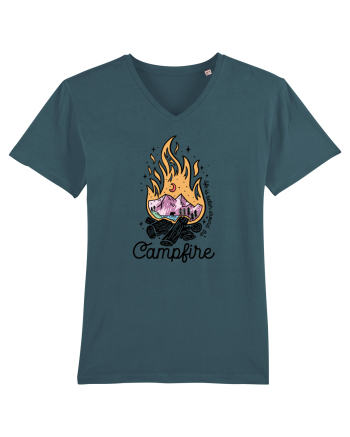 in stil line art - Life is better around the campfire Stargazer