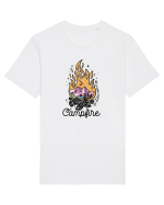 in stil line art - Life is better around the campfire Tricou mânecă scurtă Unisex Rocker