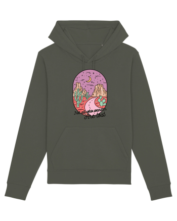 in stil line art - Not all who wander are lost Khaki