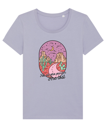 in stil line art - Not all who wander are lost Lavender