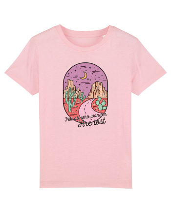 in stil line art - Not all who wander are lost Cotton Pink