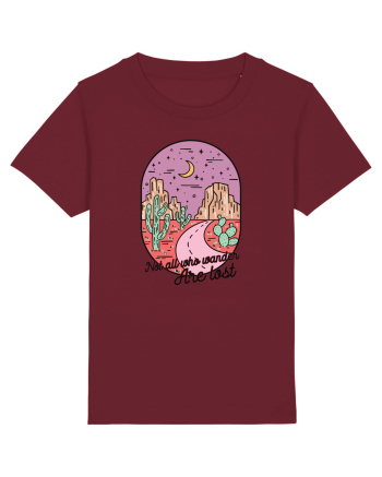 in stil line art - Not all who wander are lost Burgundy