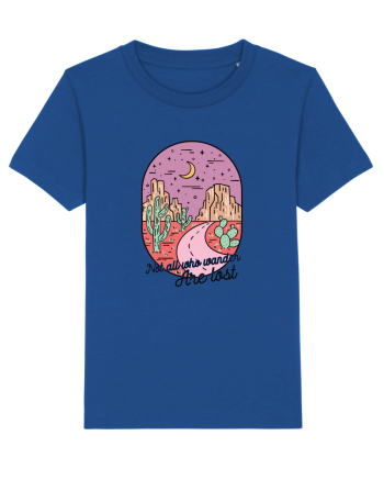 in stil line art - Not all who wander are lost Majorelle Blue