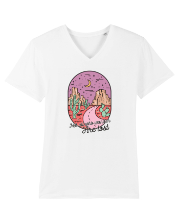 in stil line art - Not all who wander are lost White