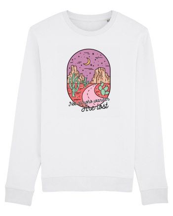 in stil line art - Not all who wander are lost White
