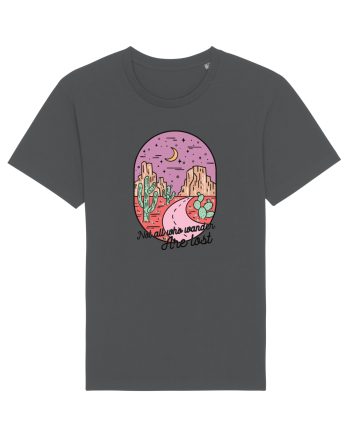in stil line art - Not all who wander are lost Anthracite