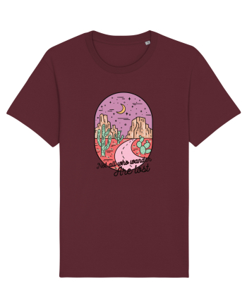 in stil line art - Not all who wander are lost Burgundy