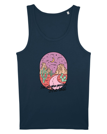 in stil line art - Not all who wander are lost Navy