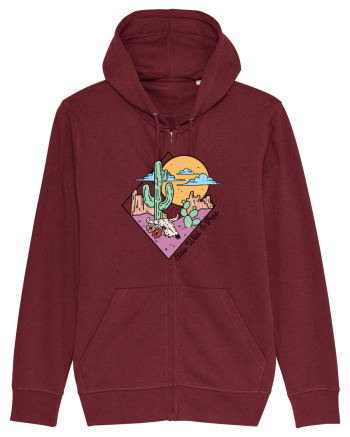 in stil line art - Stay wild and free Burgundy