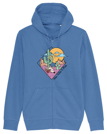in stil line art - Stay wild and free Bright Blue