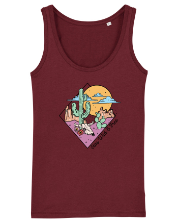 in stil line art - Stay wild and free Burgundy