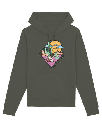 in stil line art - Stay wild and free Khaki