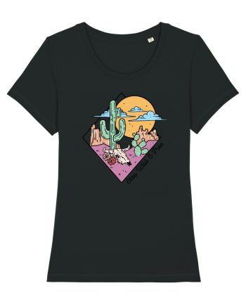 in stil line art - Stay wild and free Black