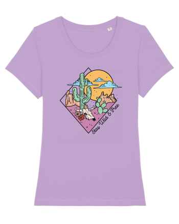 in stil line art - Stay wild and free Lavender Dawn