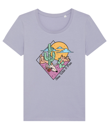in stil line art - Stay wild and free Lavender