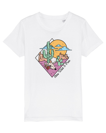 in stil line art - Stay wild and free White