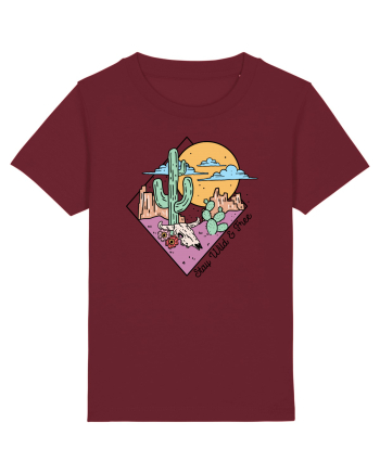 in stil line art - Stay wild and free Burgundy