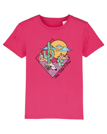 in stil line art - Stay wild and free Raspberry
