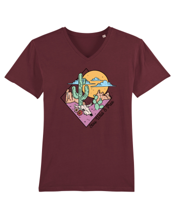 in stil line art - Stay wild and free Burgundy