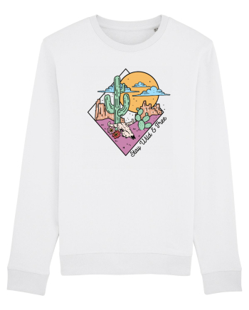 in stil line art - Stay wild and free White