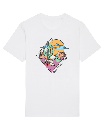 in stil line art - Stay wild and free White