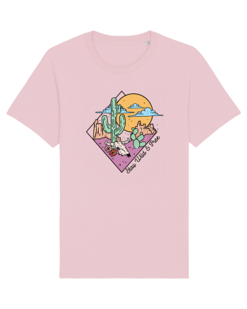 in stil line art - Stay wild and free Cotton Pink