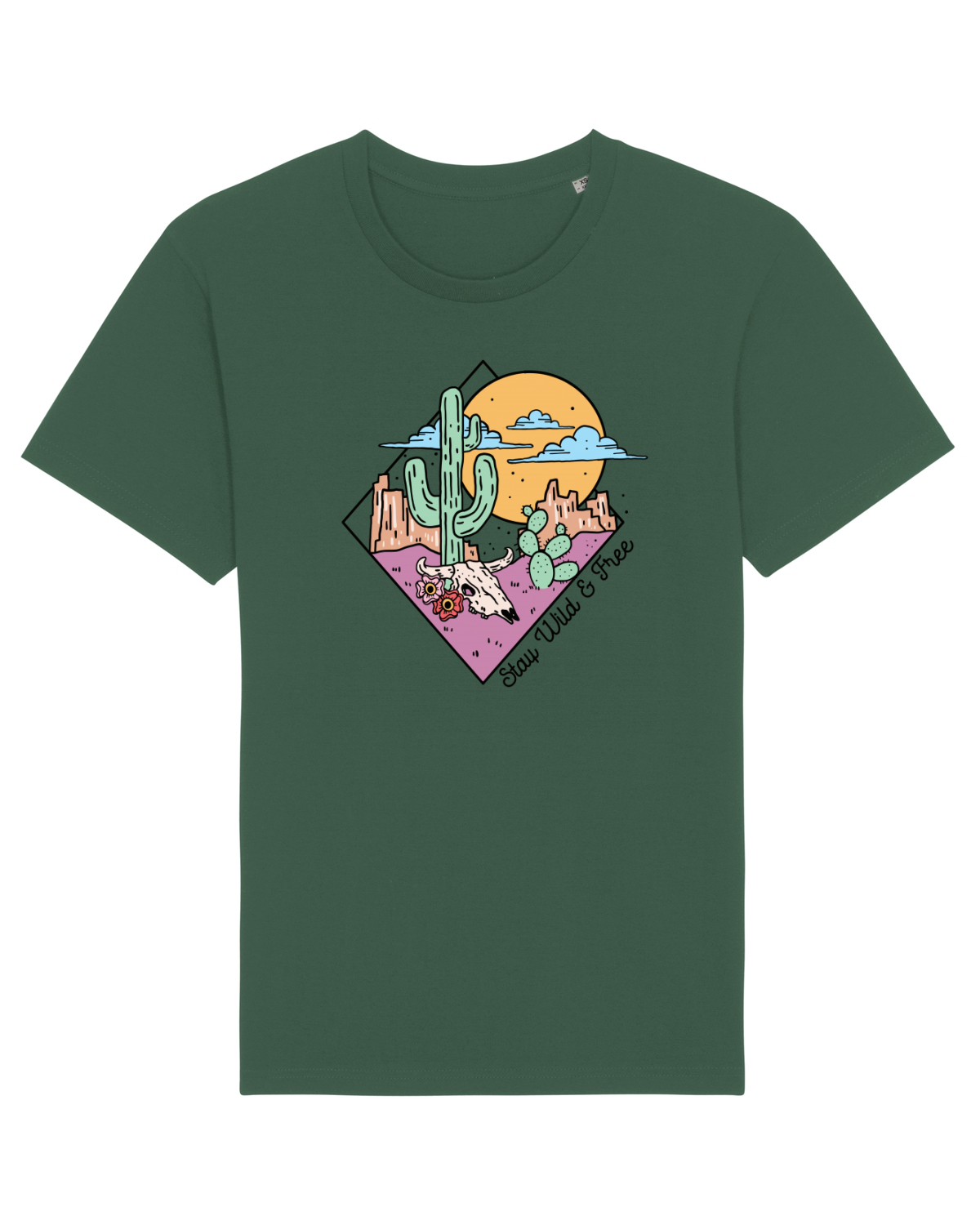 Tricou mânecă scurtă Unisex Rocker Bottle Green