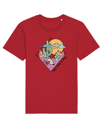 in stil line art - Stay wild and free Red