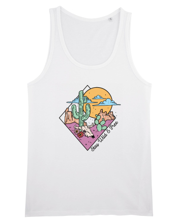 in stil line art - Stay wild and free White