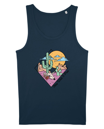 in stil line art - Stay wild and free Navy