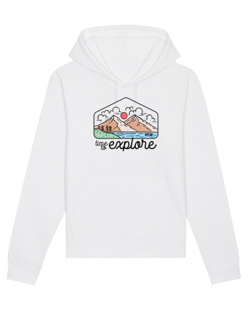 in stil line art - Time to explore White
