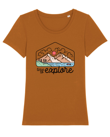 in stil line art - Time to explore Roasted Orange