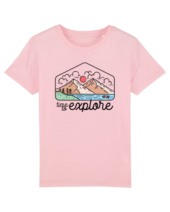 in stil line art - Time to explore Cotton Pink
