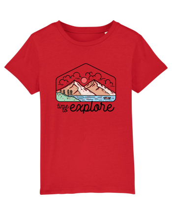 in stil line art - Time to explore Red