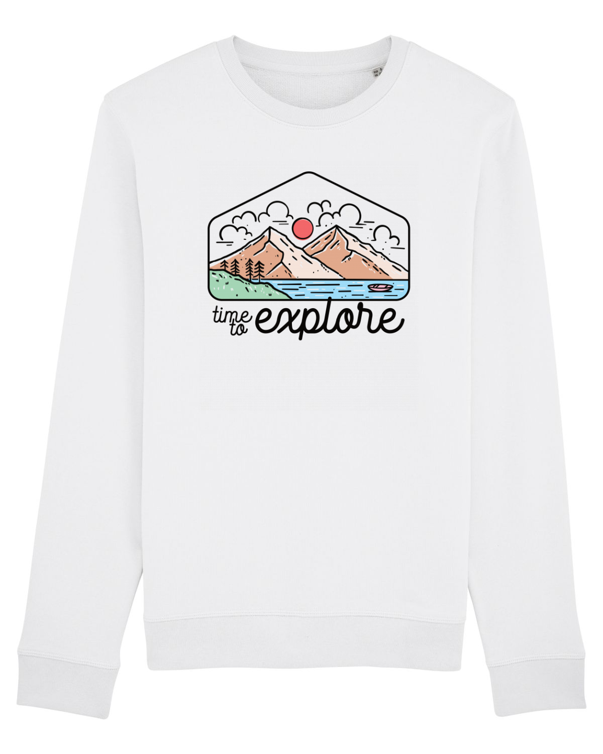 Bluză mânecă lungă Unisex Rise White
