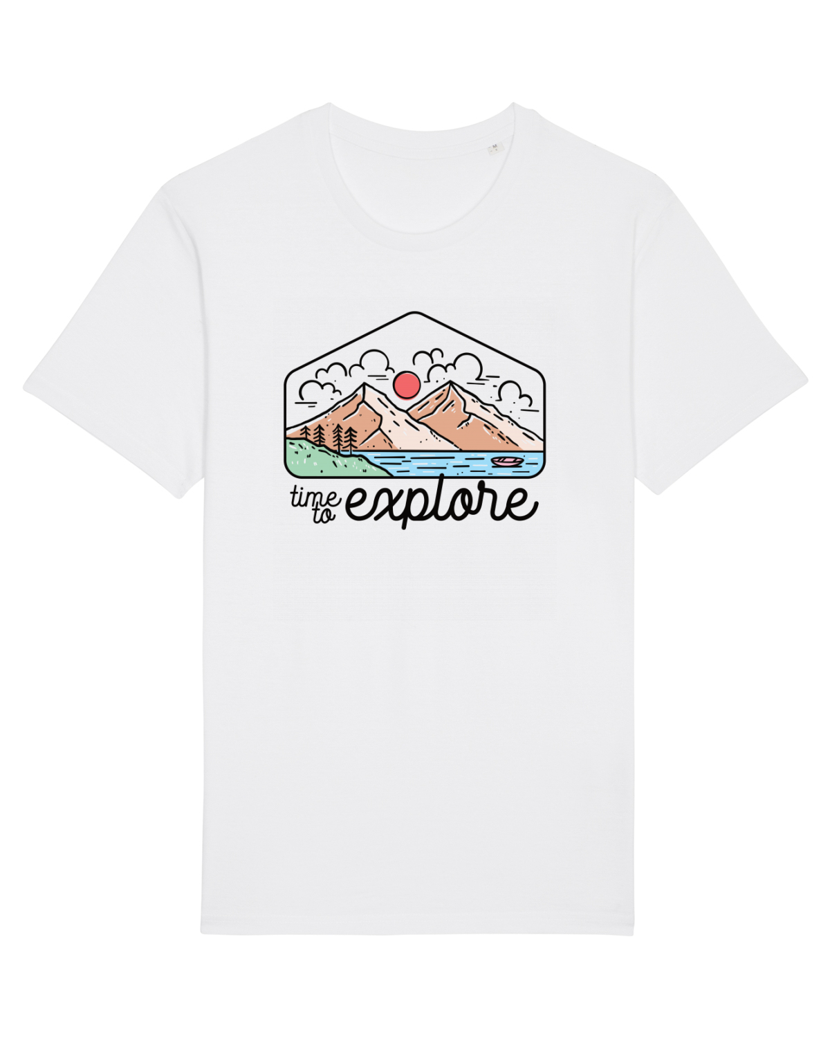 Tricou mânecă scurtă Unisex Rocker White