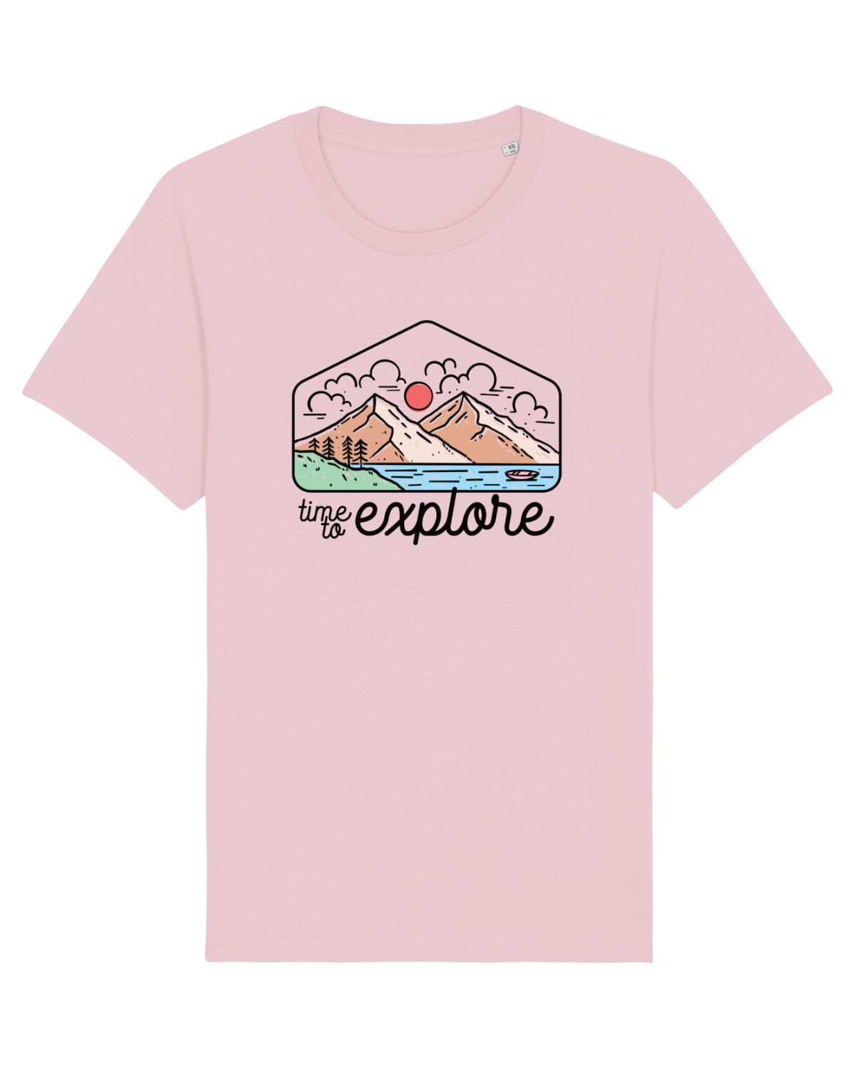 Tricou mânecă scurtă Unisex Rocker Cotton Pink