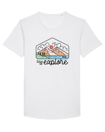 in stil line art - Time to explore White