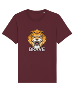 Be brave Lion Tricou mânecă scurtă Unisex Rocker