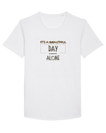 It s a beautiful day to leave me alone Tricou mânecă scurtă guler larg Bărbat Skater