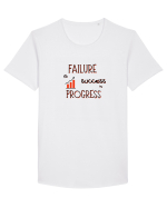 Failure is success in progress Tricou mânecă scurtă guler larg Bărbat Skater