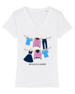 Am ieșit la agățat Tricou mânecă scurtă guler V Damă Evoker