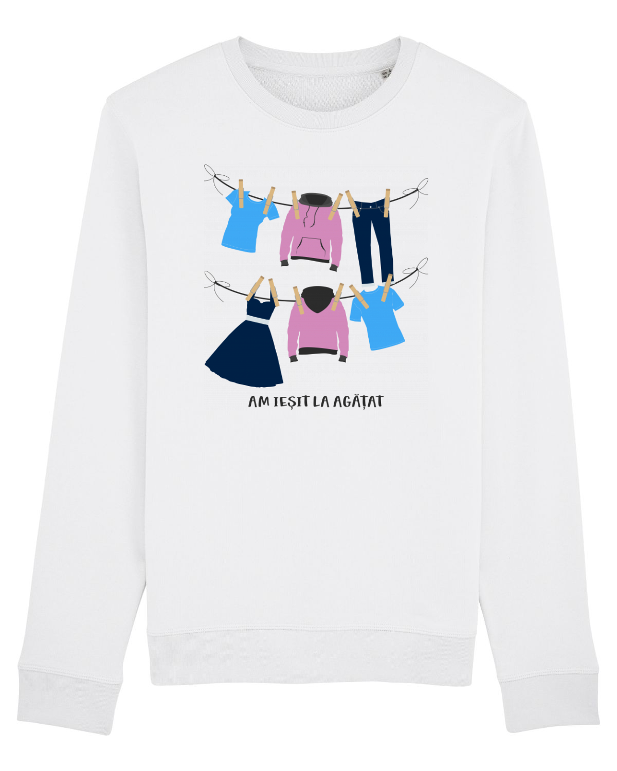 Bluză mânecă lungă Unisex Rise White