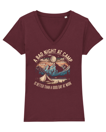 pentru camping - A bad night at camp is better than a good day at work Burgundy